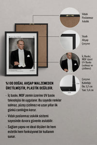 HOMEPACK Ahşap Çerçeveli Tablo Çerçeveli Poster Sanatsal Modern Duvar Dekoru ATA-12