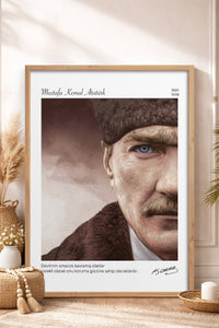 HOMEPACK Ahşap Çerçeveli Tablo Çerçeveli Poster Sanatsal Modern Duvar Dekoru ATA-13