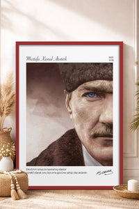 HOMEPACK Ahşap Çerçeveli Tablo Çerçeveli Poster Sanatsal Modern Duvar Dekoru ATA-13