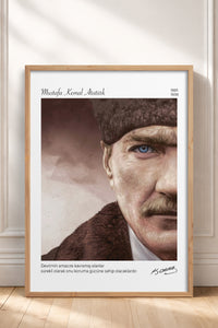 HOMEPACK Ahşap Çerçeveli Tablo Çerçeveli Poster Sanatsal Modern Duvar Dekoru ATA-13