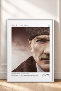 HOMEPACK Ahşap Çerçeveli Tablo Çerçeveli Poster Sanatsal Modern Duvar Dekoru ATA-13