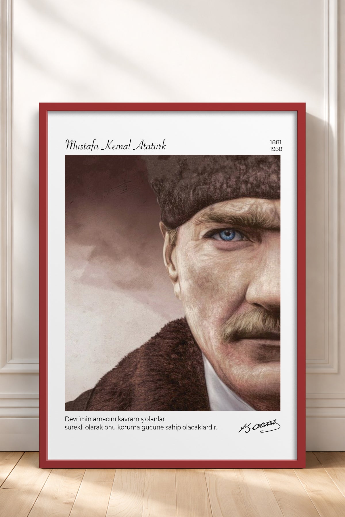 HOMEPACK Ahşap Çerçeveli Tablo Çerçeveli Poster Sanatsal Modern Duvar Dekoru ATA-13