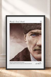HOMEPACK Ahşap Çerçeveli Tablo Çerçeveli Poster Sanatsal Modern Duvar Dekoru ATA-13