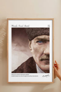 HOMEPACK Ahşap Çerçeveli Tablo Çerçeveli Poster Sanatsal Modern Duvar Dekoru ATA-13