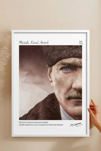 HOMEPACK Ahşap Çerçeveli Tablo Çerçeveli Poster Sanatsal Modern Duvar Dekoru ATA-13