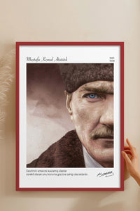 HOMEPACK Ahşap Çerçeveli Tablo Çerçeveli Poster Sanatsal Modern Duvar Dekoru ATA-13