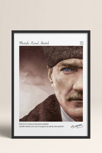 HOMEPACK Ahşap Çerçeveli Tablo Çerçeveli Poster Sanatsal Modern Duvar Dekoru ATA-13
