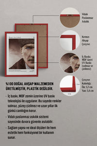 HOMEPACK Ahşap Çerçeveli Tablo Çerçeveli Poster Sanatsal Modern Duvar Dekoru ATA-13
