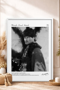 HOMEPACK Ahşap Çerçeveli Tablo Çerçeveli Poster Sanatsal Modern Duvar Dekoru ATA-14