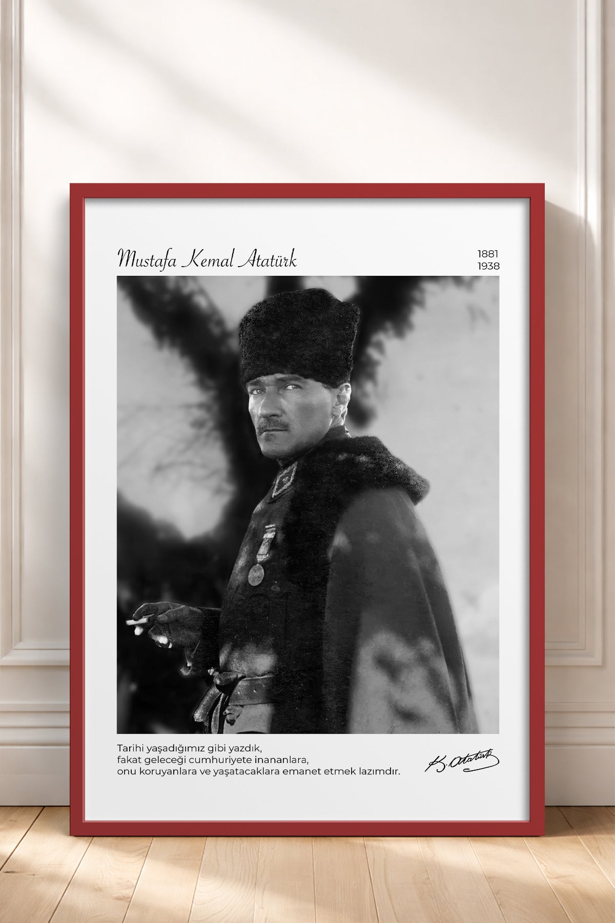 HOMEPACK Ahşap Çerçeveli Tablo Çerçeveli Poster Sanatsal Modern Duvar Dekoru ATA-14