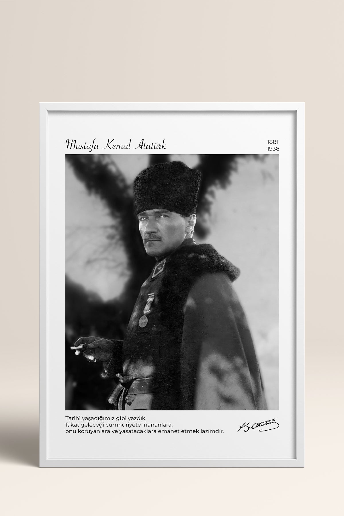 HOMEPACK Ahşap Çerçeveli Tablo Çerçeveli Poster Sanatsal Modern Duvar Dekoru ATA-14