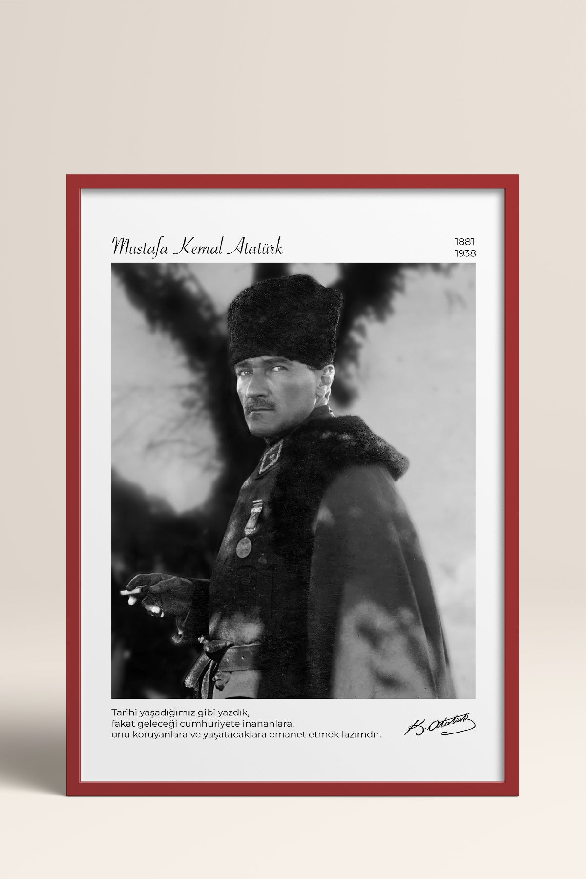 HOMEPACK Ahşap Çerçeveli Tablo Çerçeveli Poster Sanatsal Modern Duvar Dekoru ATA-14