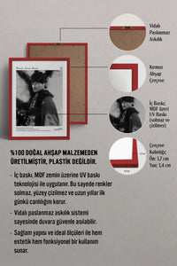 HOMEPACK Ahşap Çerçeveli Tablo Çerçeveli Poster Sanatsal Modern Duvar Dekoru ATA-14