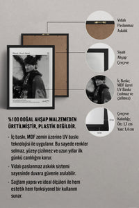 HOMEPACK Ahşap Çerçeveli Tablo Çerçeveli Poster Sanatsal Modern Duvar Dekoru ATA-14