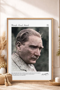 HOMEPACK Ahşap Çerçeveli Tablo Çerçeveli Poster Sanatsal Modern Duvar Dekoru ATA-15