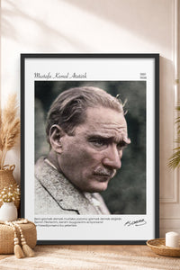 HOMEPACK Ahşap Çerçeveli Tablo Çerçeveli Poster Sanatsal Modern Duvar Dekoru ATA-15
