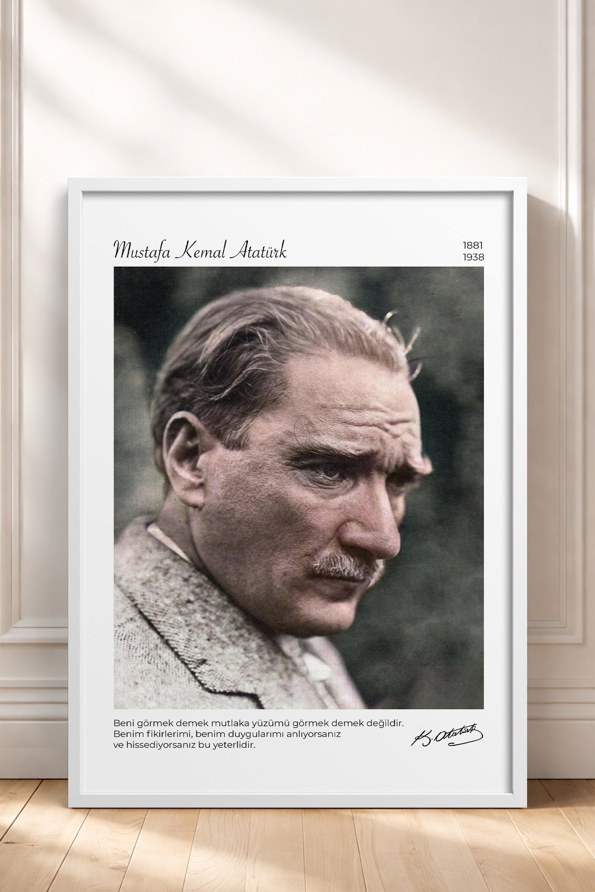 HOMEPACK Ahşap Çerçeveli Tablo Çerçeveli Poster Sanatsal Modern Duvar Dekoru ATA-15