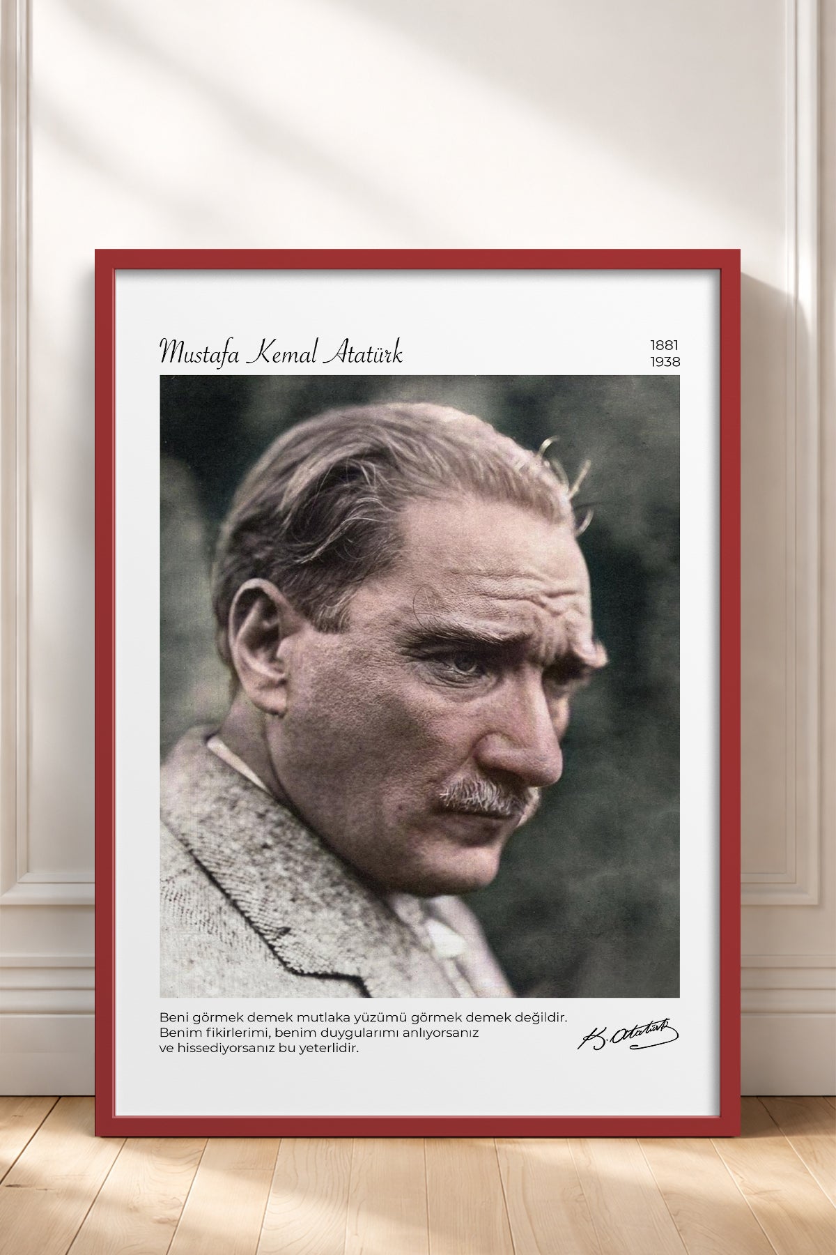 HOMEPACK Ahşap Çerçeveli Tablo Çerçeveli Poster Sanatsal Modern Duvar Dekoru ATA-15