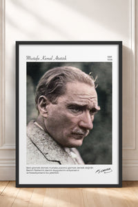 HOMEPACK Ahşap Çerçeveli Tablo Çerçeveli Poster Sanatsal Modern Duvar Dekoru ATA-15