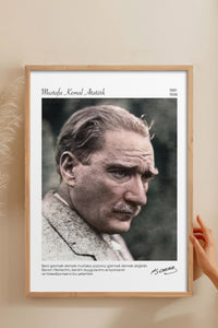 HOMEPACK Ahşap Çerçeveli Tablo Çerçeveli Poster Sanatsal Modern Duvar Dekoru ATA-15
