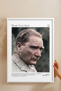 HOMEPACK Ahşap Çerçeveli Tablo Çerçeveli Poster Sanatsal Modern Duvar Dekoru ATA-15