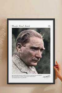 HOMEPACK Ahşap Çerçeveli Tablo Çerçeveli Poster Sanatsal Modern Duvar Dekoru ATA-15