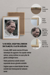 HOMEPACK Ahşap Çerçeveli Tablo Çerçeveli Poster Sanatsal Modern Duvar Dekoru ATA-15