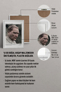 HOMEPACK Ahşap Çerçeveli Tablo Çerçeveli Poster Sanatsal Modern Duvar Dekoru ATA-15