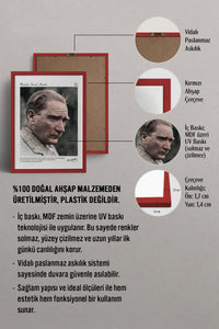 HOMEPACK Ahşap Çerçeveli Tablo Çerçeveli Poster Sanatsal Modern Duvar Dekoru ATA-15