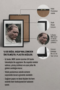 HOMEPACK Ahşap Çerçeveli Tablo Çerçeveli Poster Sanatsal Modern Duvar Dekoru ATA-15
