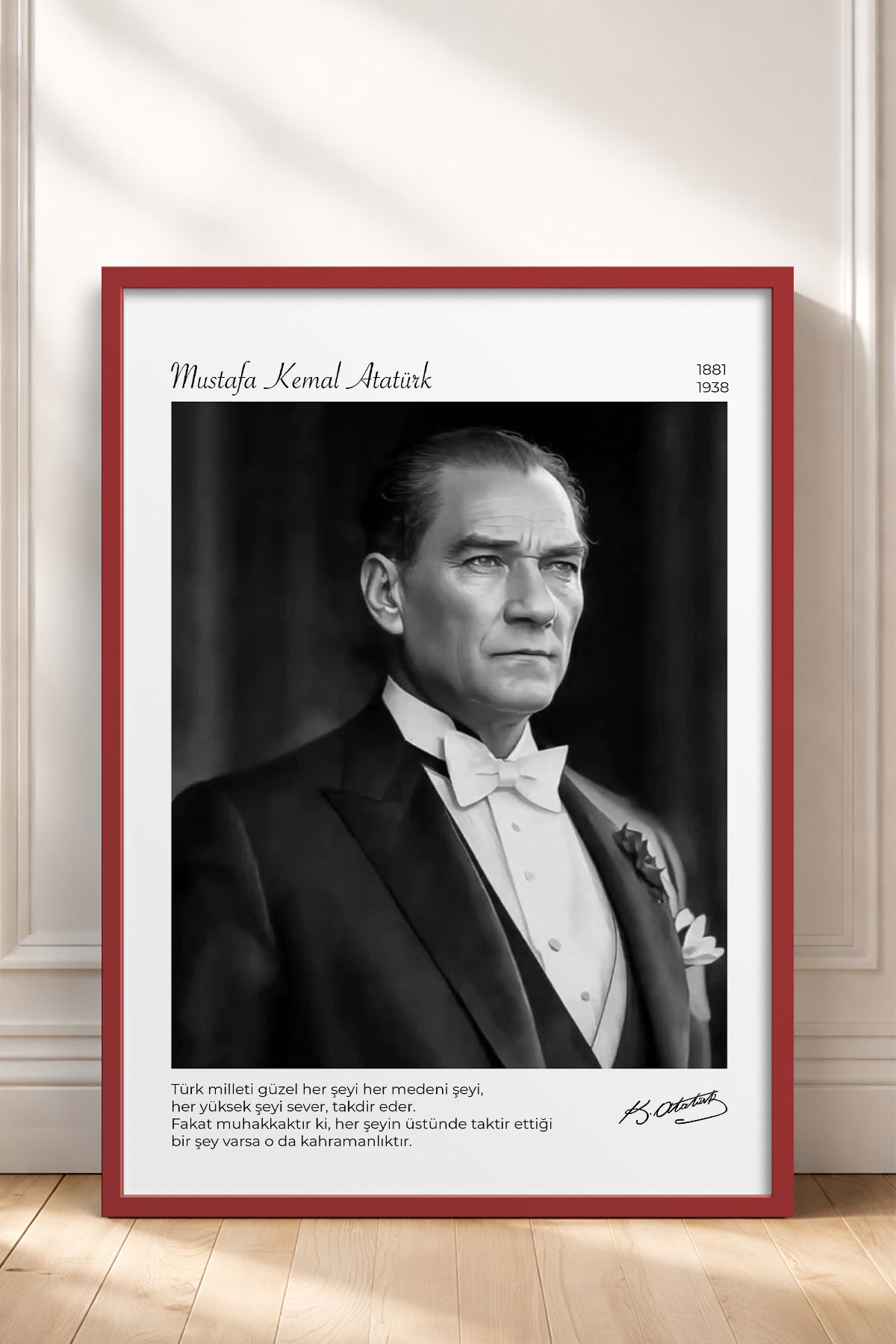 HOMEPACK Ahşap Çerçeveli Tablo Çerçeveli Poster Sanatsal Modern Duvar Dekoru ATA-16