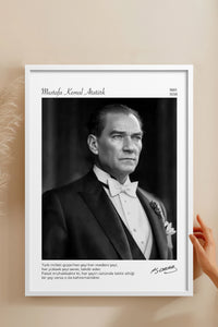 HOMEPACK Ahşap Çerçeveli Tablo Çerçeveli Poster Sanatsal Modern Duvar Dekoru ATA-16