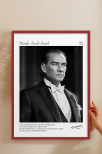 HOMEPACK Ahşap Çerçeveli Tablo Çerçeveli Poster Sanatsal Modern Duvar Dekoru ATA-16