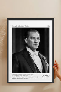 HOMEPACK Ahşap Çerçeveli Tablo Çerçeveli Poster Sanatsal Modern Duvar Dekoru ATA-16