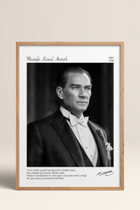 HOMEPACK Ahşap Çerçeveli Tablo Çerçeveli Poster Sanatsal Modern Duvar Dekoru ATA-16
