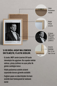 HOMEPACK Ahşap Çerçeveli Tablo Çerçeveli Poster Sanatsal Modern Duvar Dekoru ATA-16
