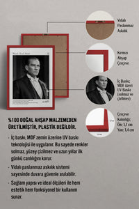 HOMEPACK Ahşap Çerçeveli Tablo Çerçeveli Poster Sanatsal Modern Duvar Dekoru ATA-16