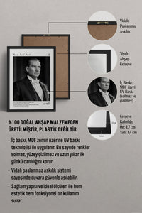 HOMEPACK Ahşap Çerçeveli Tablo Çerçeveli Poster Sanatsal Modern Duvar Dekoru ATA-16