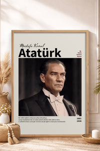 HOMEPACK Ahşap Çerçeveli Tablo Çerçeveli Poster Sanatsal Modern Duvar Dekoru ATA-17