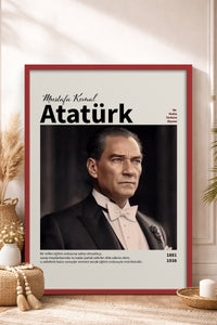HOMEPACK Ahşap Çerçeveli Tablo Çerçeveli Poster Sanatsal Modern Duvar Dekoru ATA-17