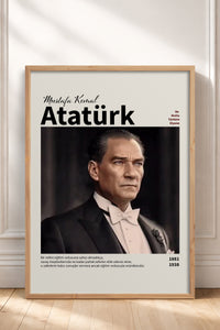 HOMEPACK Ahşap Çerçeveli Tablo Çerçeveli Poster Sanatsal Modern Duvar Dekoru ATA-17