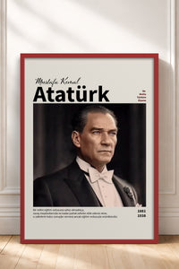 HOMEPACK Ahşap Çerçeveli Tablo Çerçeveli Poster Sanatsal Modern Duvar Dekoru ATA-17