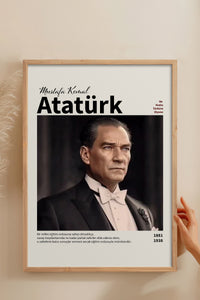 HOMEPACK Ahşap Çerçeveli Tablo Çerçeveli Poster Sanatsal Modern Duvar Dekoru ATA-17
