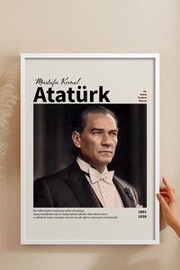 HOMEPACK Ahşap Çerçeveli Tablo Çerçeveli Poster Sanatsal Modern Duvar Dekoru ATA-17