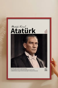 HOMEPACK Ahşap Çerçeveli Tablo Çerçeveli Poster Sanatsal Modern Duvar Dekoru ATA-17