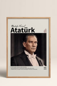HOMEPACK Ahşap Çerçeveli Tablo Çerçeveli Poster Sanatsal Modern Duvar Dekoru ATA-17