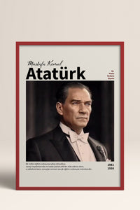 HOMEPACK Ahşap Çerçeveli Tablo Çerçeveli Poster Sanatsal Modern Duvar Dekoru ATA-17