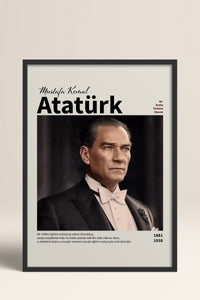 HOMEPACK Ahşap Çerçeveli Tablo Çerçeveli Poster Sanatsal Modern Duvar Dekoru ATA-17