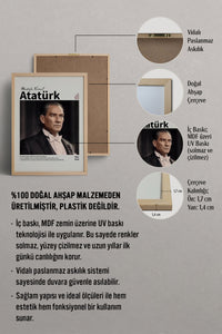HOMEPACK Ahşap Çerçeveli Tablo Çerçeveli Poster Sanatsal Modern Duvar Dekoru ATA-17