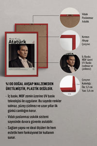 HOMEPACK Ahşap Çerçeveli Tablo Çerçeveli Poster Sanatsal Modern Duvar Dekoru ATA-17